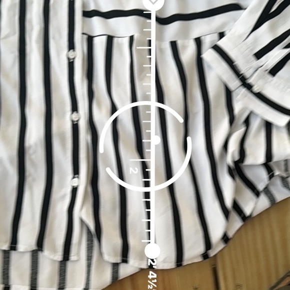 C. EST 1946 Button up Striped Black and White Women's Top XL - Picture 4 of 4